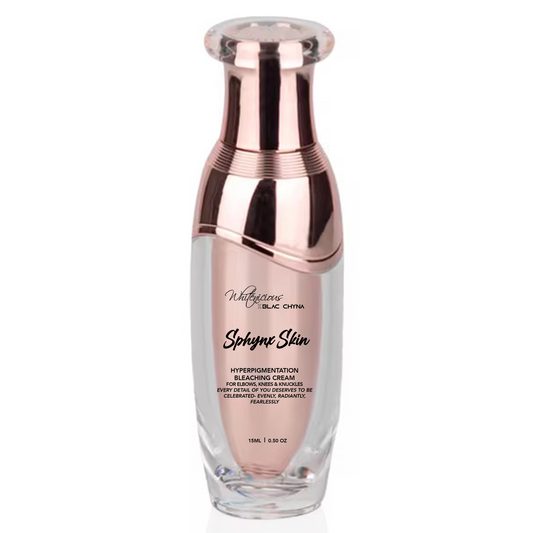 WHITENICIOUS X BLAC CHYNA       
            SPHYNX  SKIN. 
                                                       HYPERPIGMENTATION BLEACHING CREAM FOR ELBOWS, KNEES & KNUCKLES.
