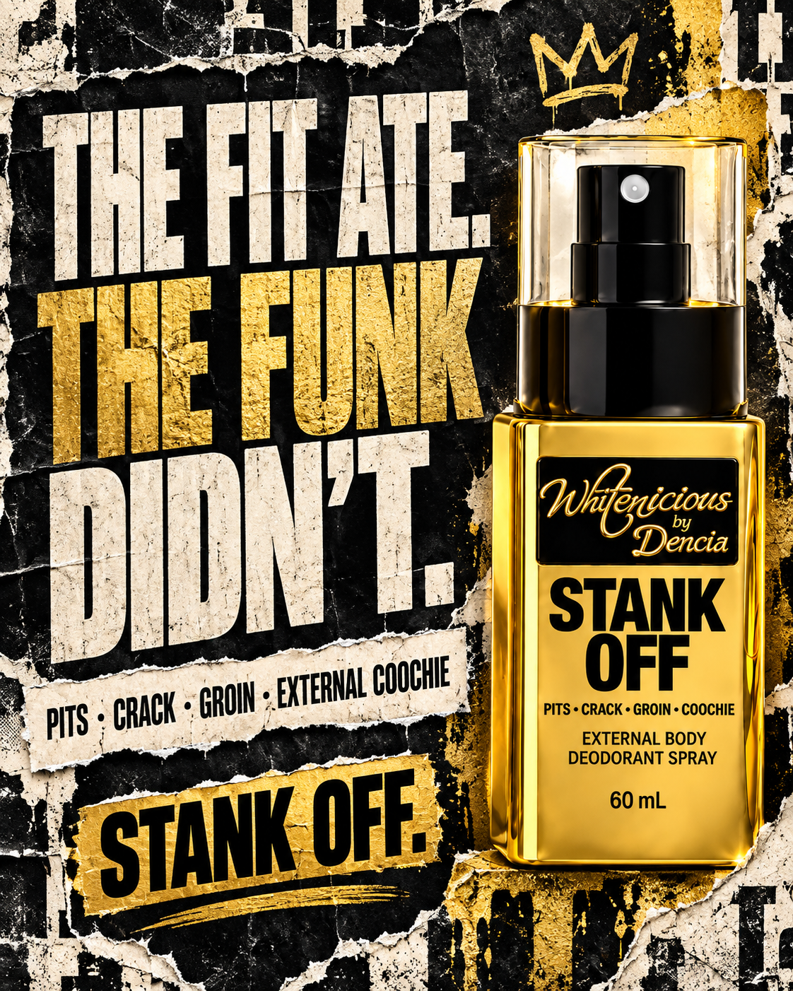 STANK OFF
Fragrance-Free External Body Deodorant Spray | 60 mL