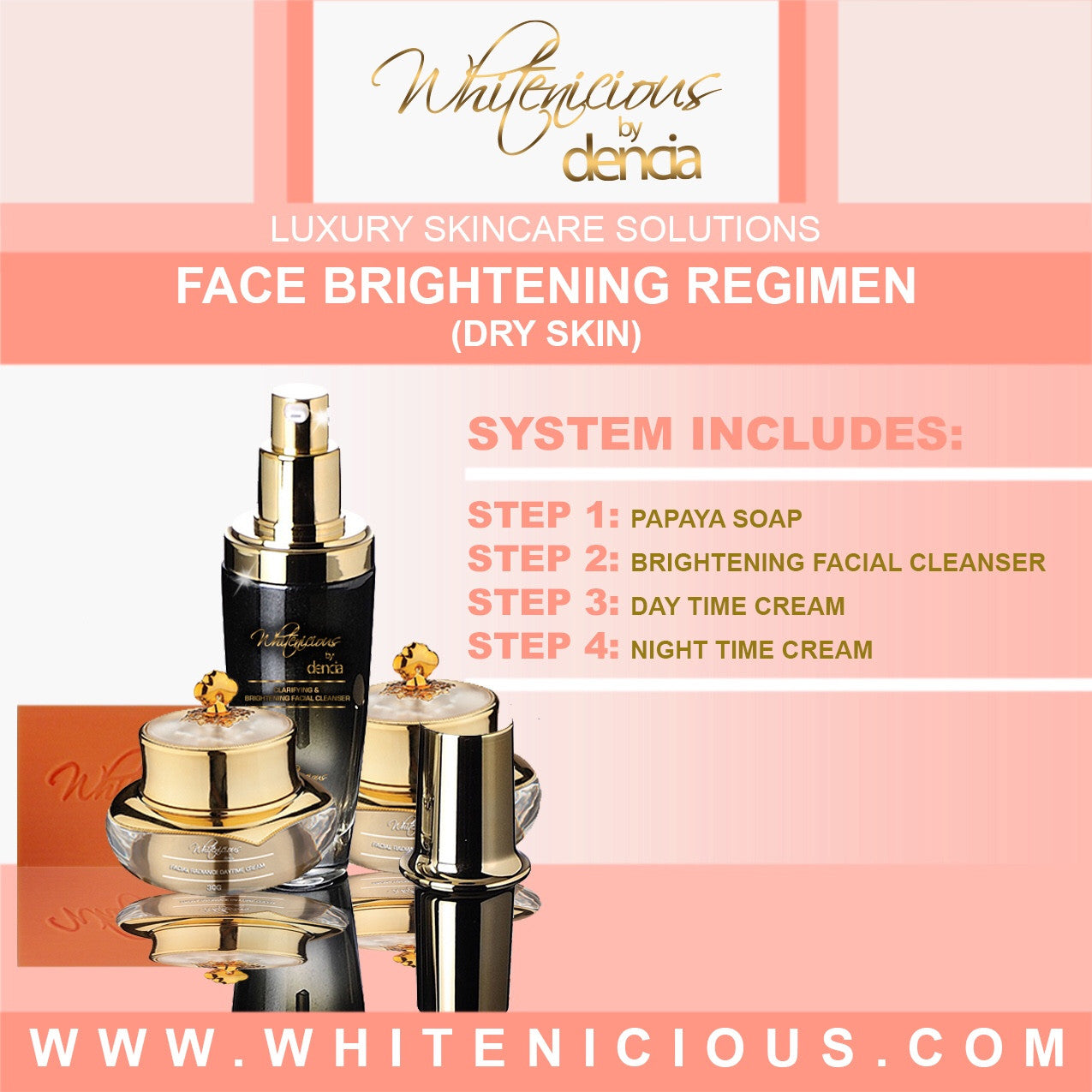 Face Brightening Regimen Set For Dry Skin