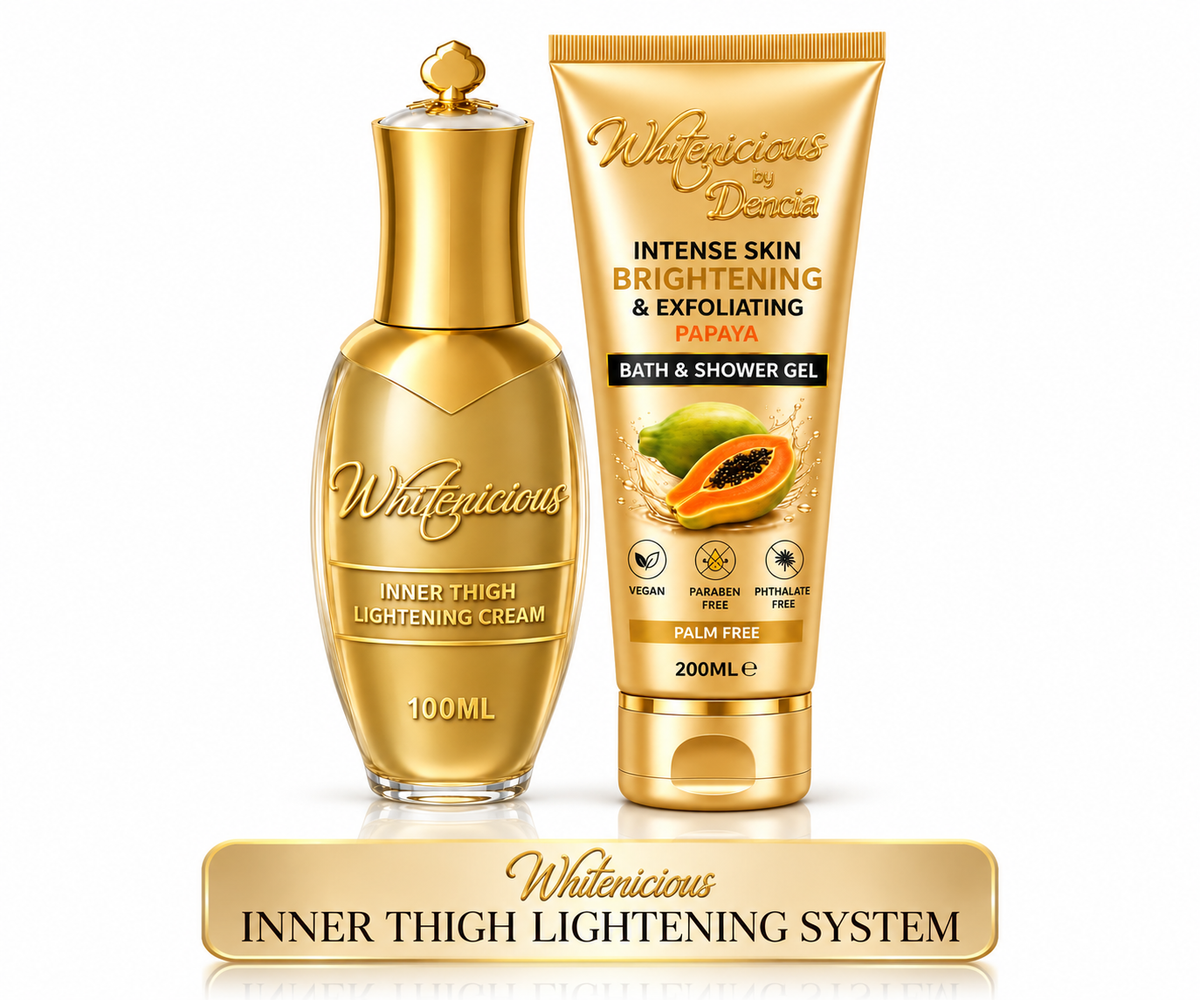 Whitenicious Inner Thigh Lightening System featuring 100ML cream and 200ML Papaya Bath and Shower Gel